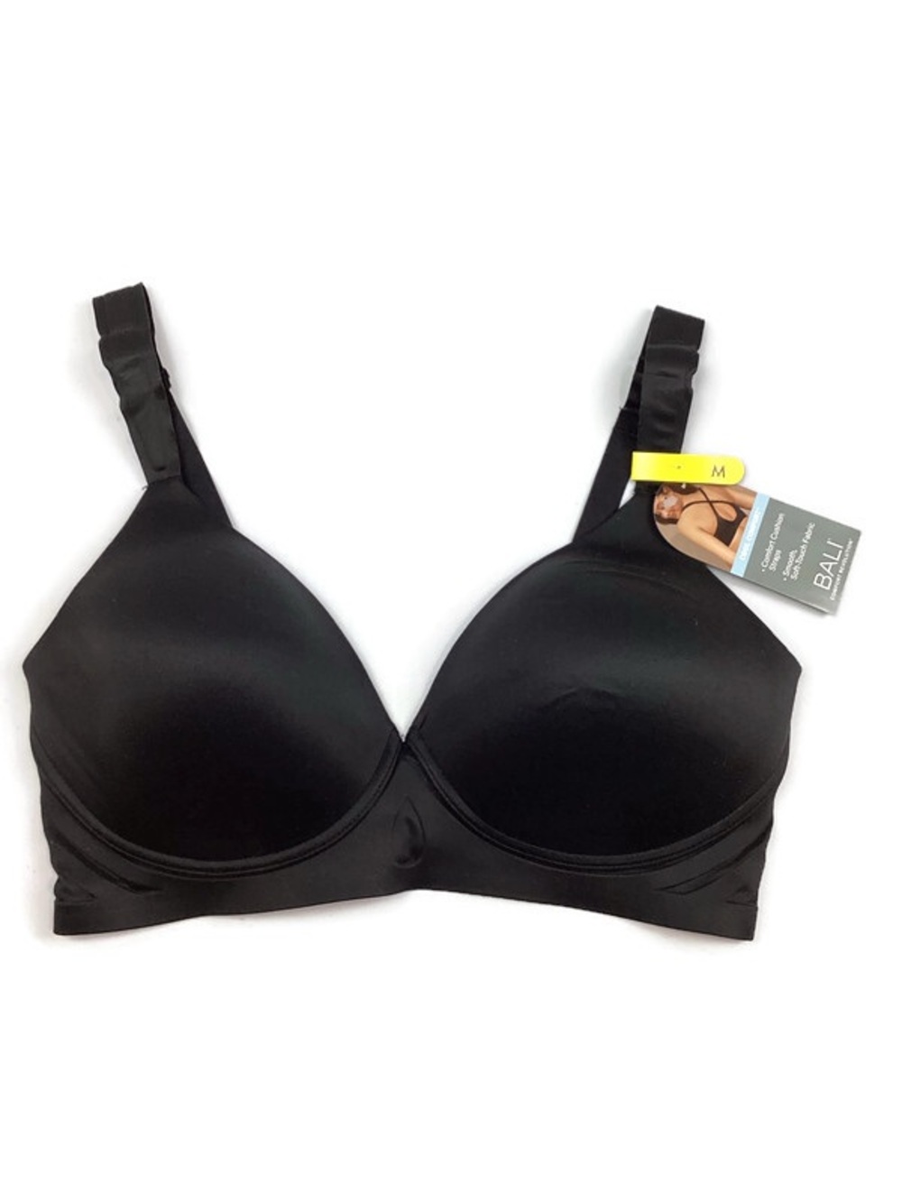 Bali Black Comfort Revolution Bra 3462 Size Medium NEW! Retail $48